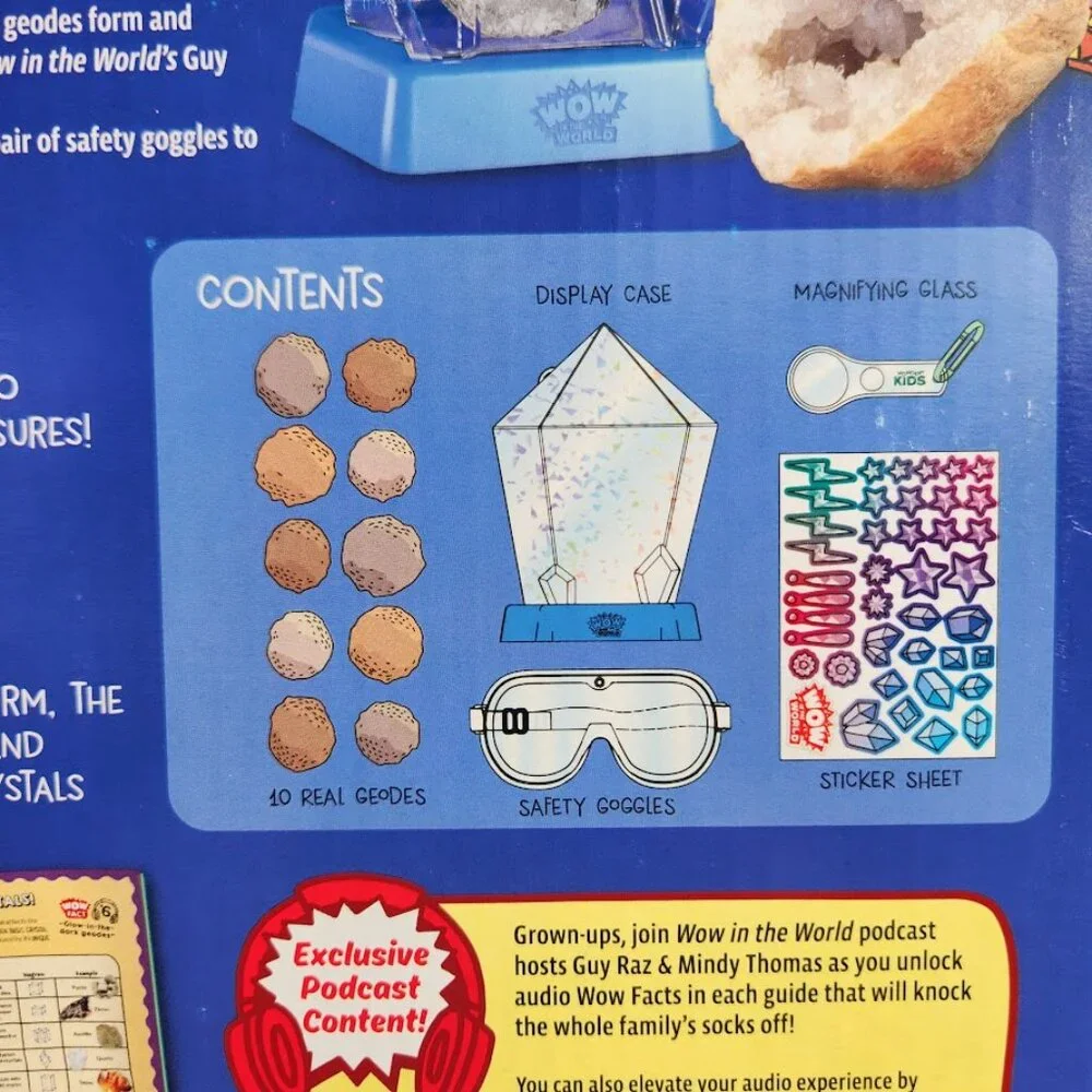 WOW in the World Crystal 10 Geodes STEM Science Kit Set Rocks Bundle Geology Gem